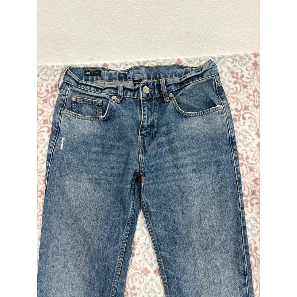 True Religion Rocco Relaxed Skinny Jeans Mens 31 Medium Wash Blue Denim 100 Cott